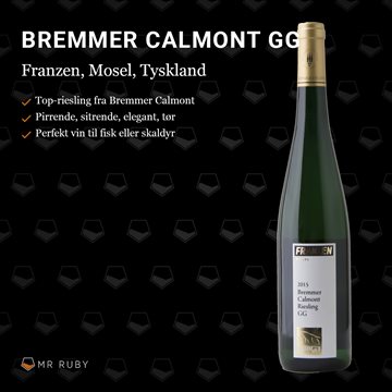 2018 Riesling, Bremmer Calmont GG, Weingut Franzen, Mosel, Tyskland